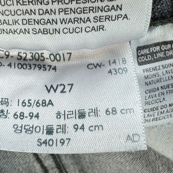 Levi’s Wedgie Jeans Women's 27 x 26 Faded Black Button Fly Raw Fray Hem Stretch - Picture 13 of 14